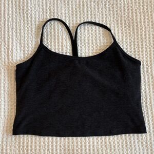 Black Strappy Crop Top
